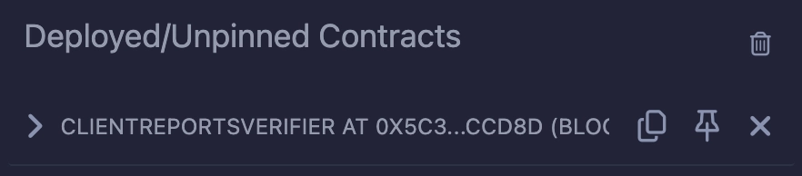 Chainlink DataLink Remix Deployed ClientReportsVerifier Contract
